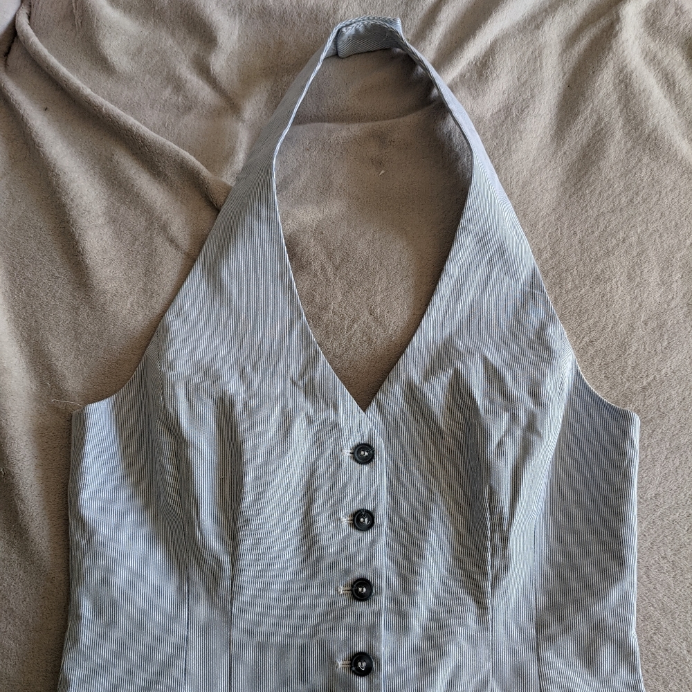 H&M Halter Pinstriped Tank Top